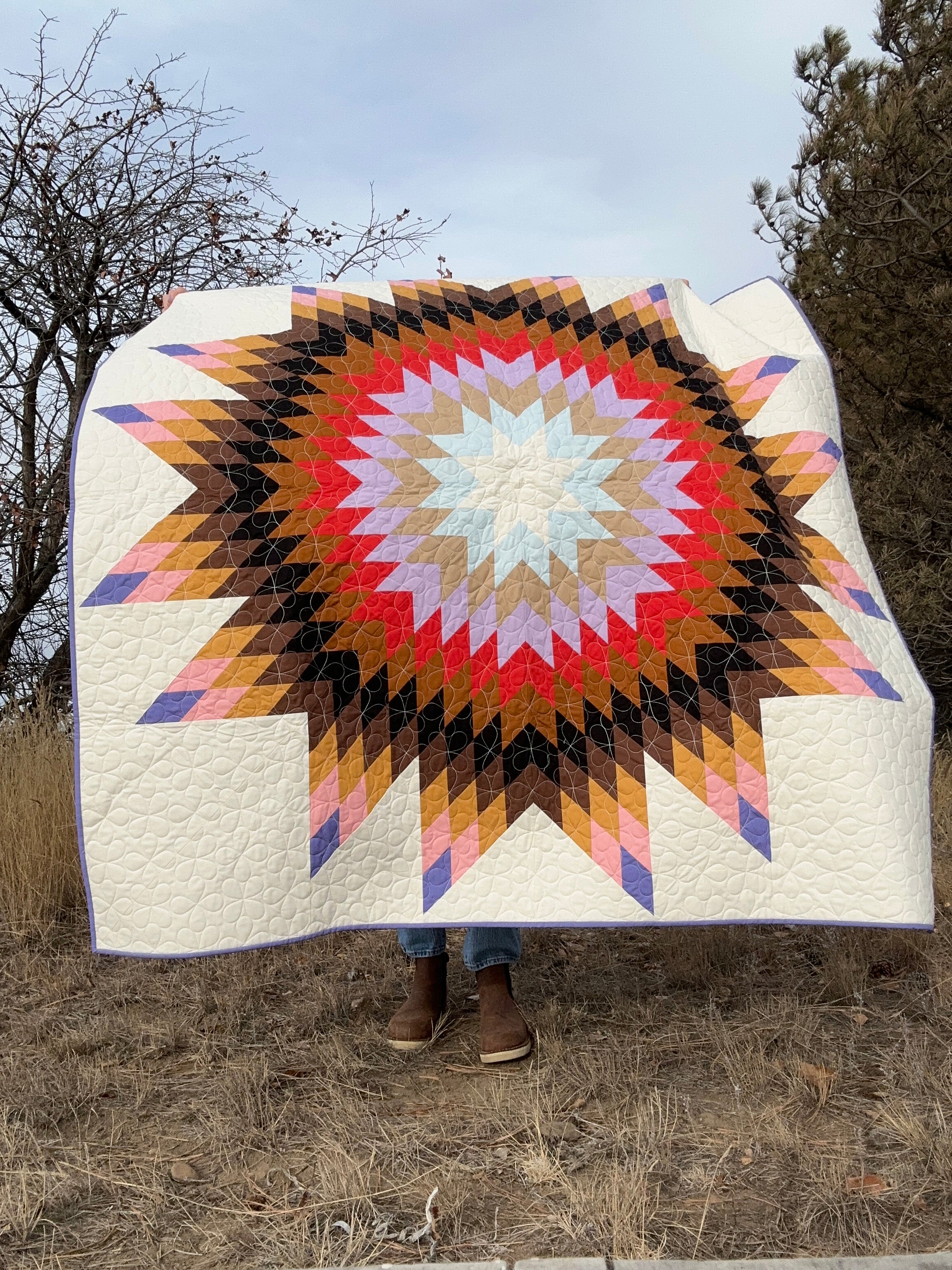 Western Sky Star Quilt Pattern - PDF