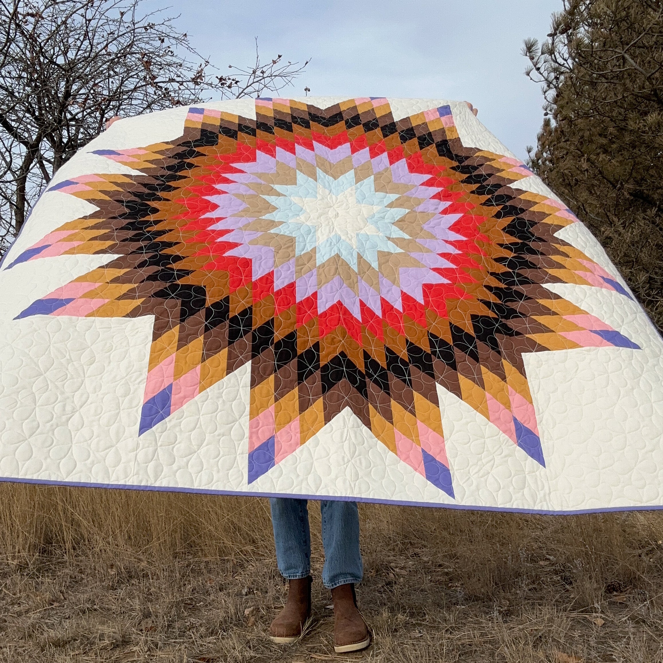 Western Sky Star Quilt Pattern - PRINTED