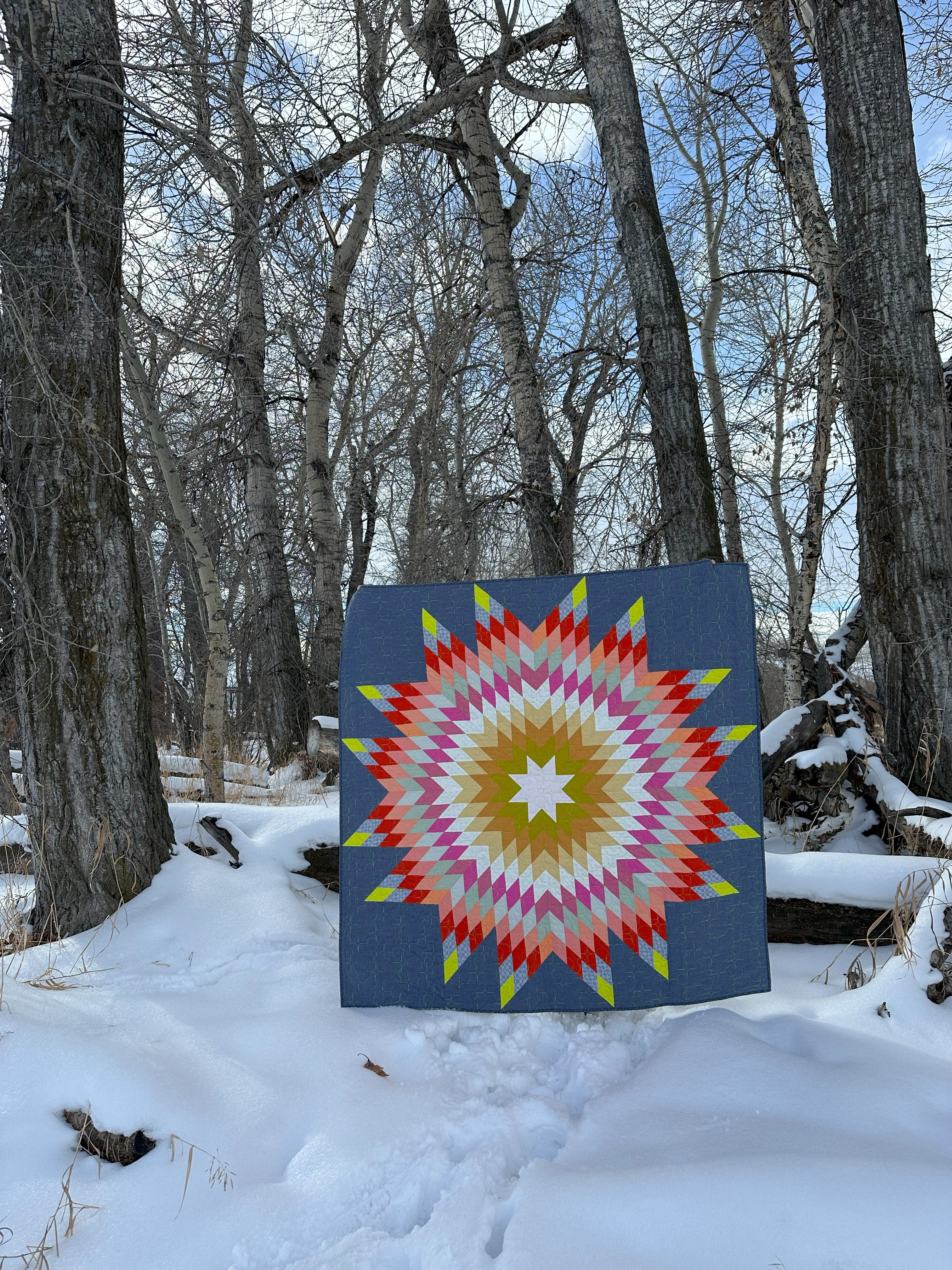 Western Sky Star Quilt Pattern - PRINTED