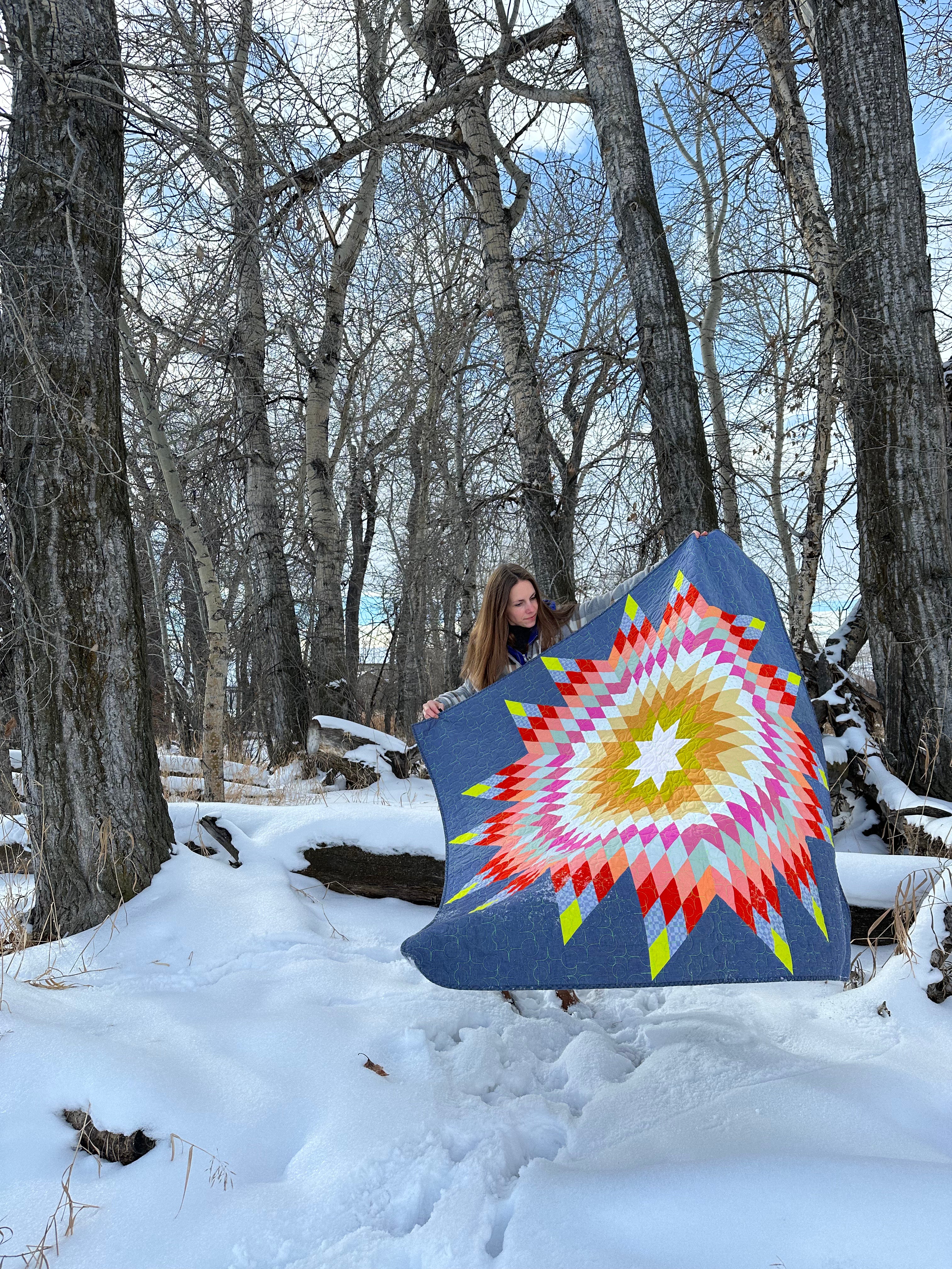 Western Sky Star Quilt Pattern - PDF