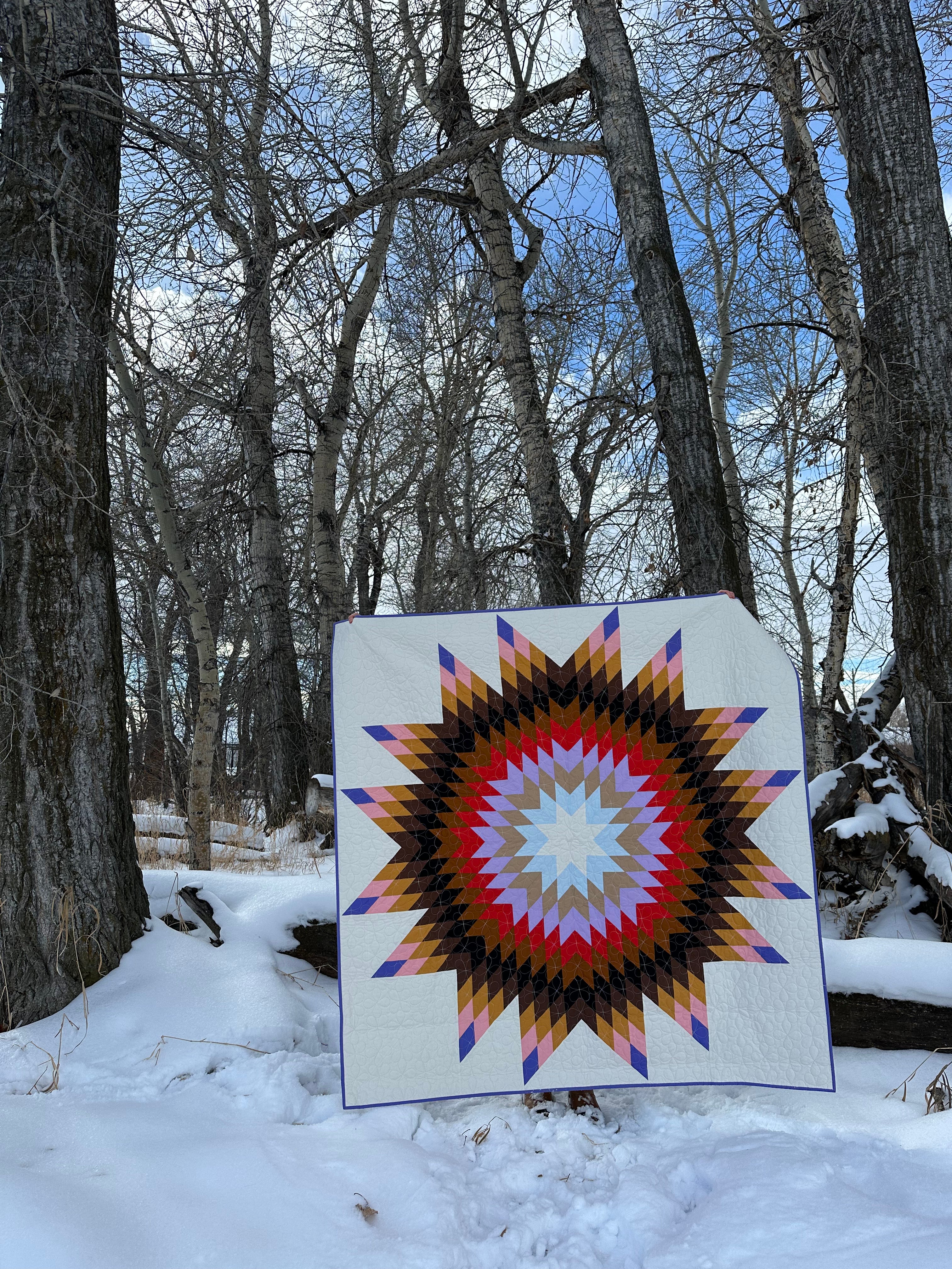 Western Sky Star Quilt Pattern - PRINTED