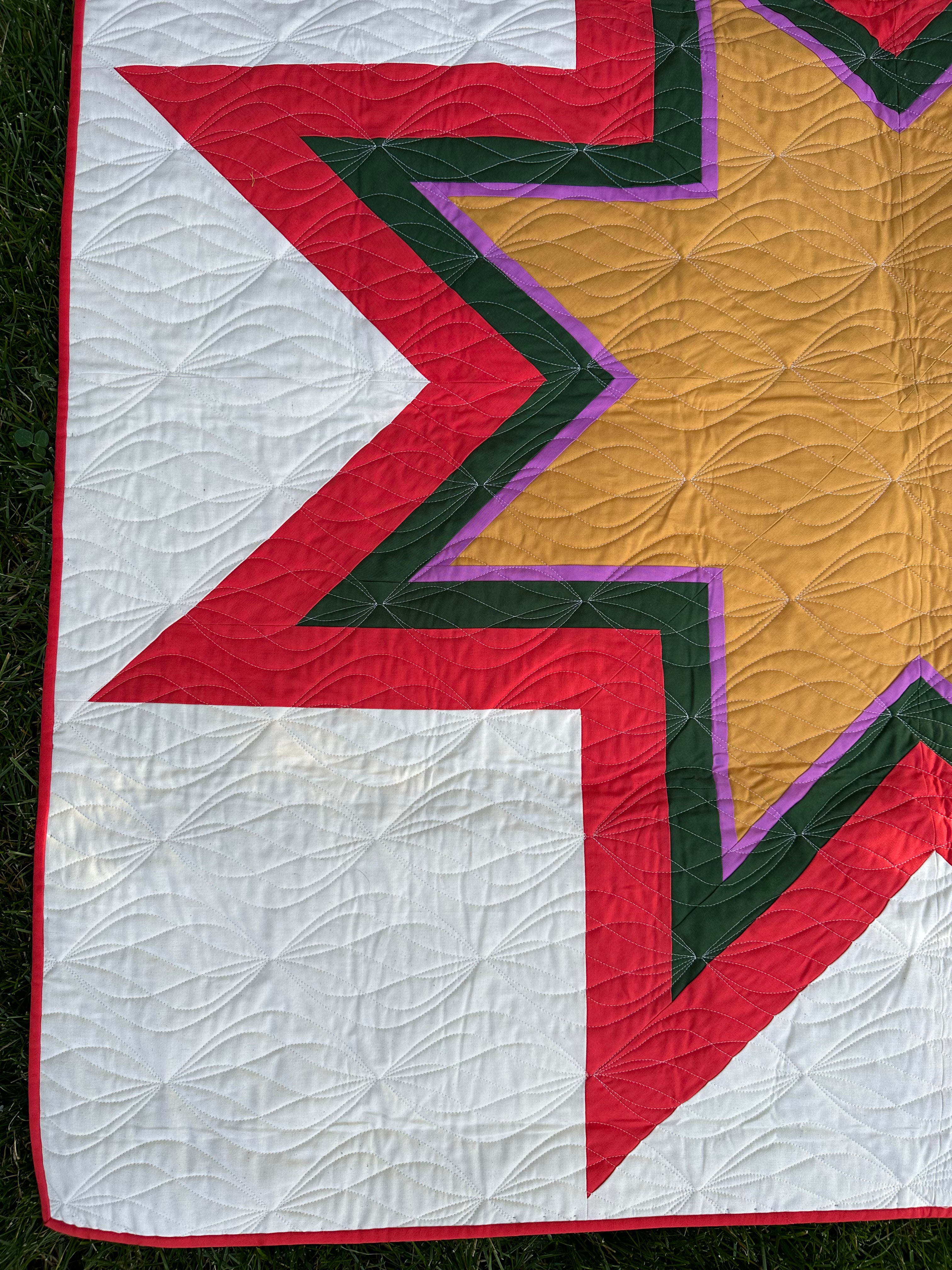 Throw Size Dog Star Quilt