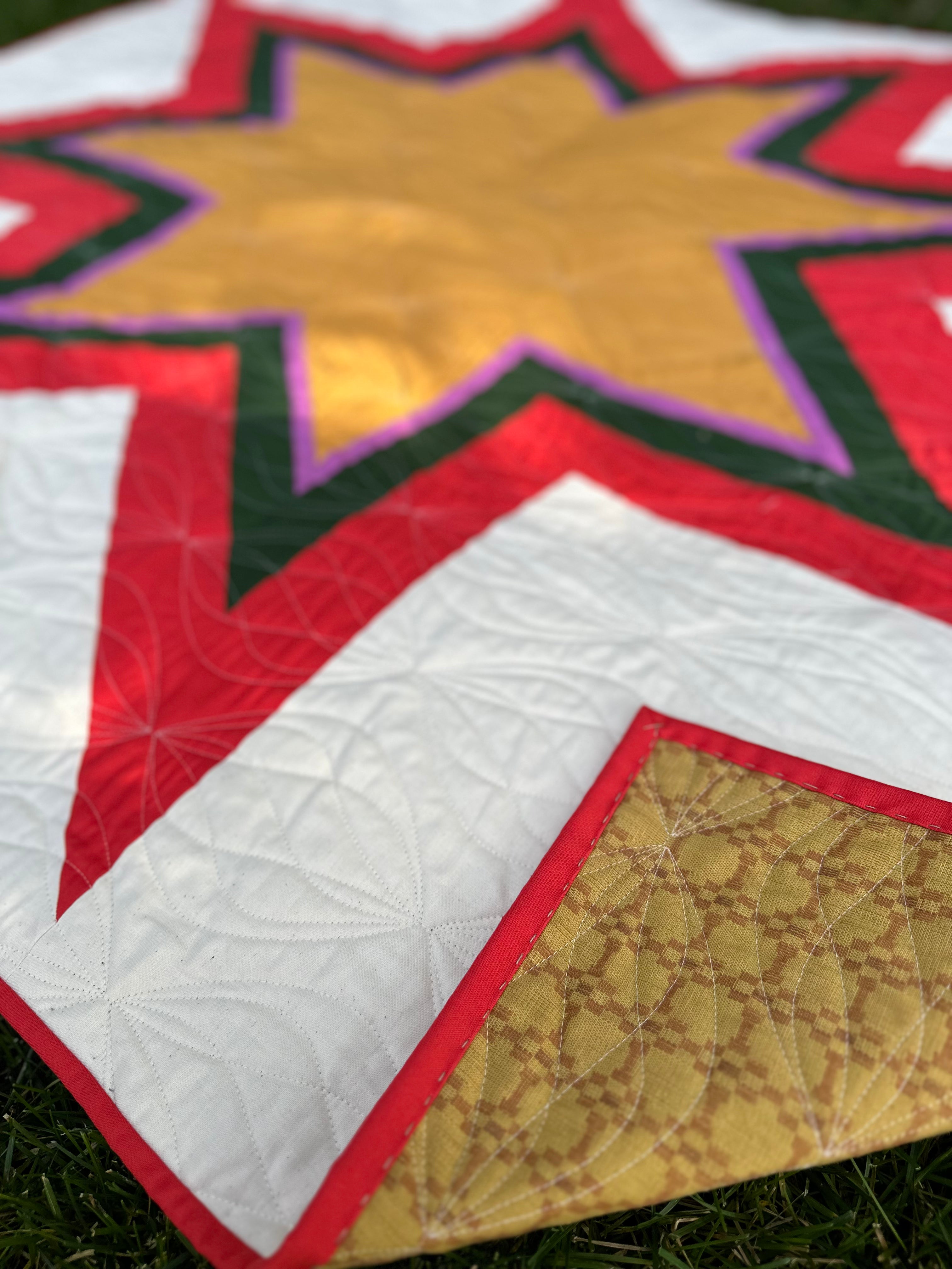 Throw Size Dog Star Quilt