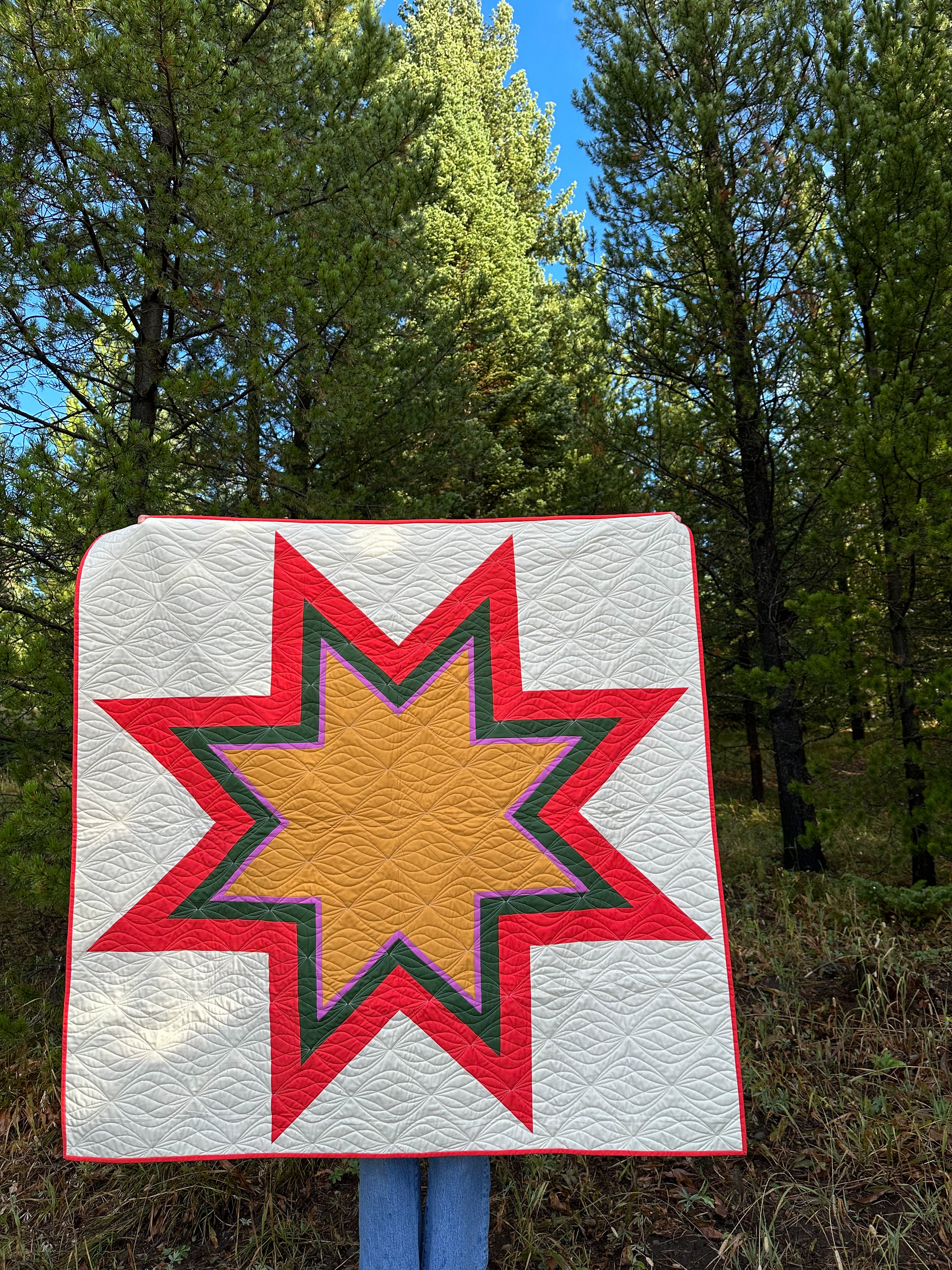 Dog Star Quilt Kit (Background Not Included)
