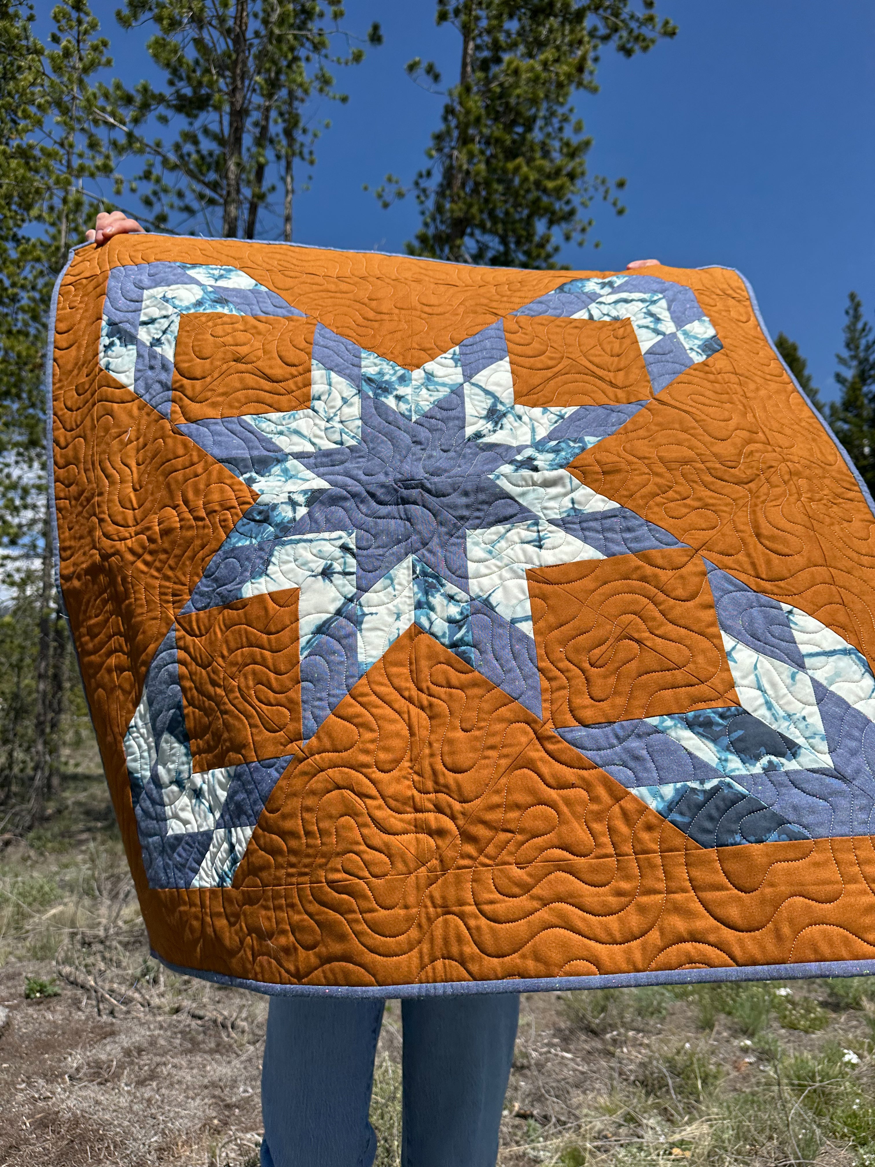 North Country Star - Blue and White Version (Baby size)