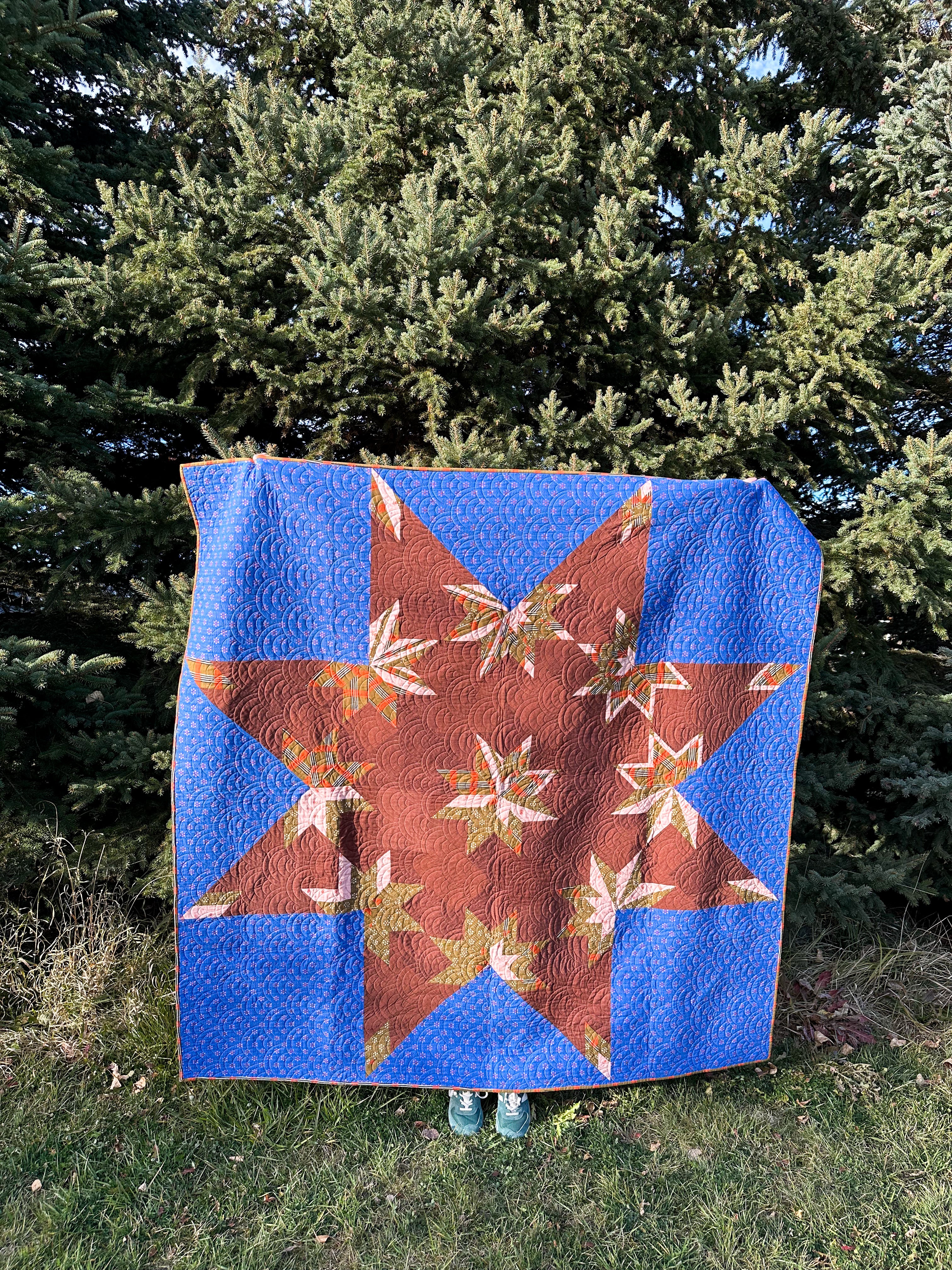 Combo Star Quilt - 3 Color Version (Large Throw)