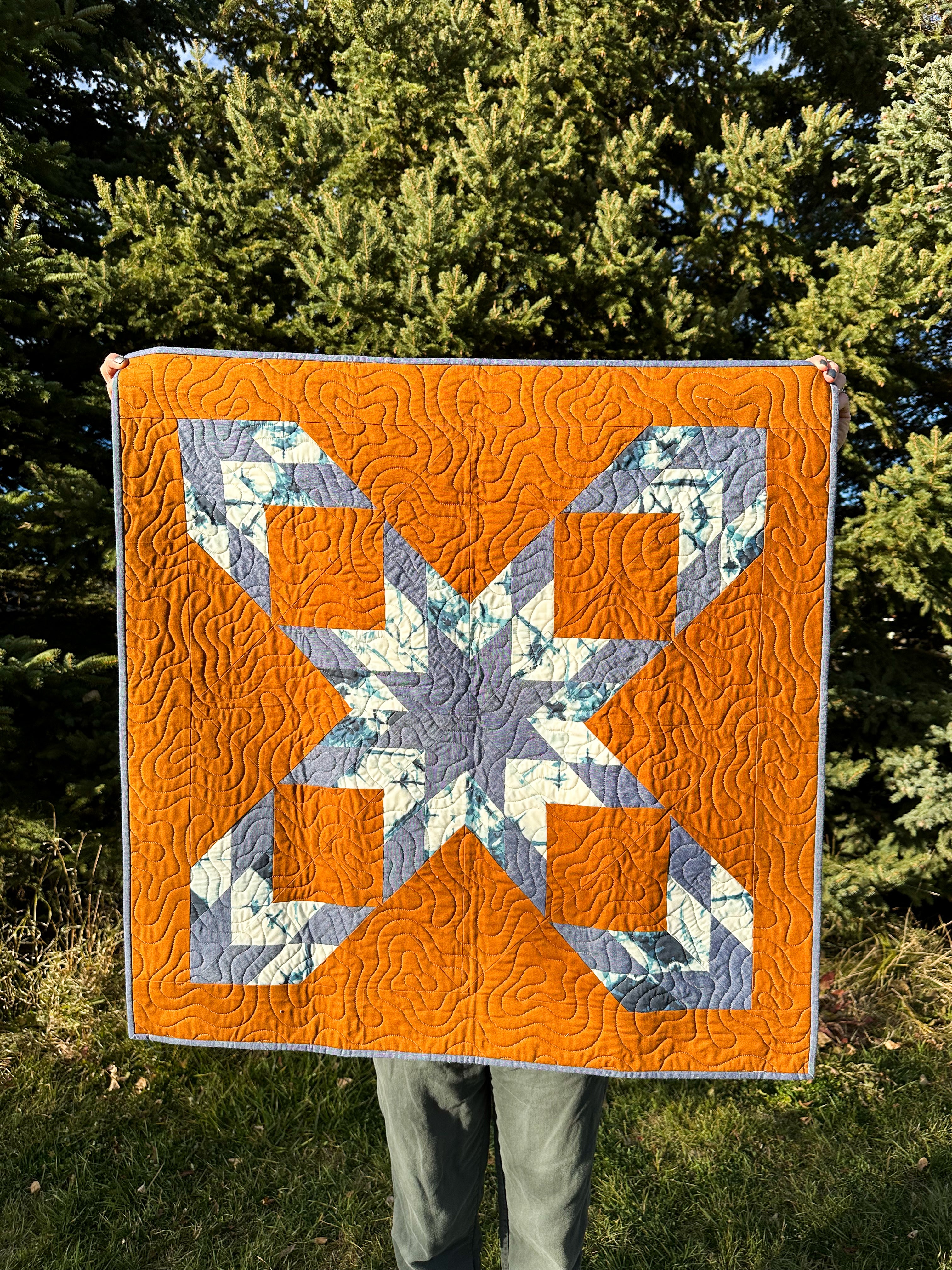 North Country Star - Blue and White Version (Baby size)