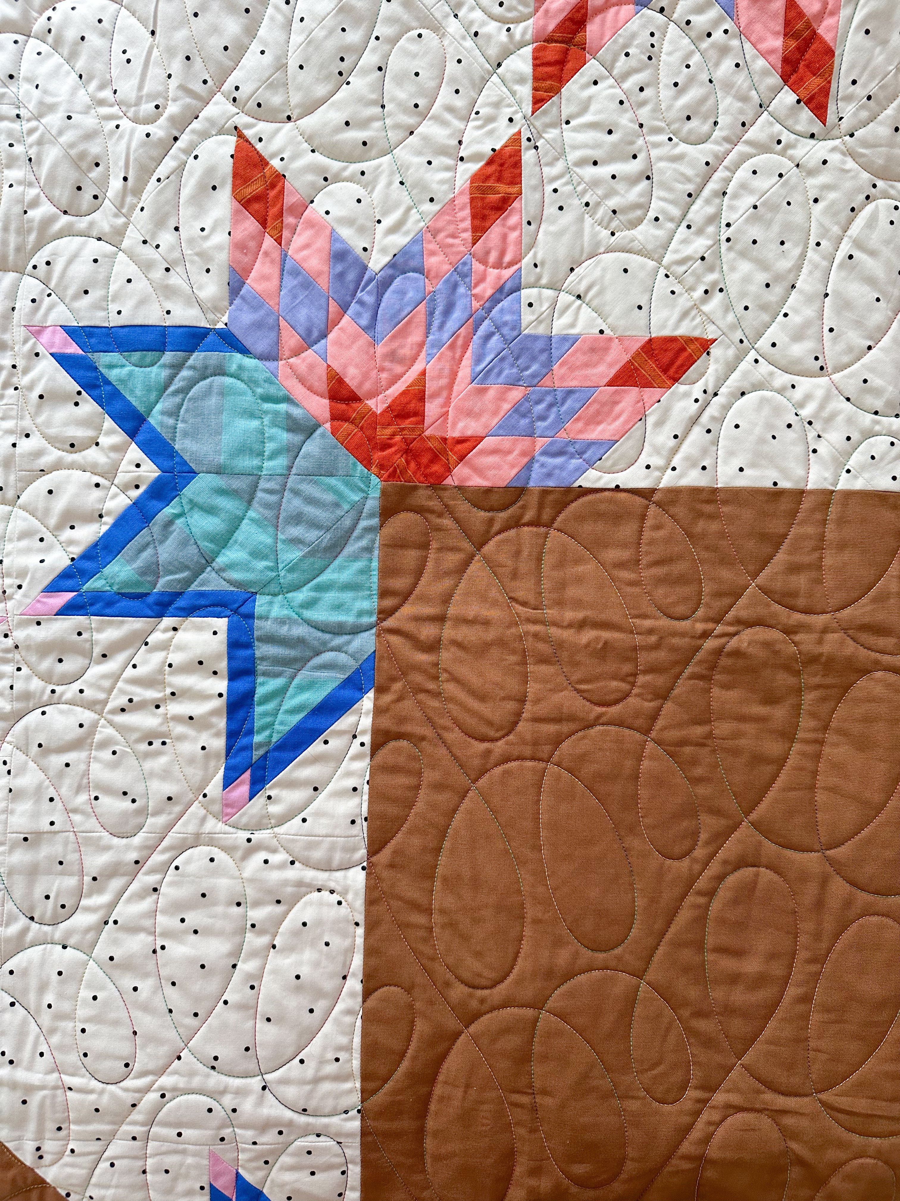 Combo Star Quilt - Scrappy Version (Large Throw)