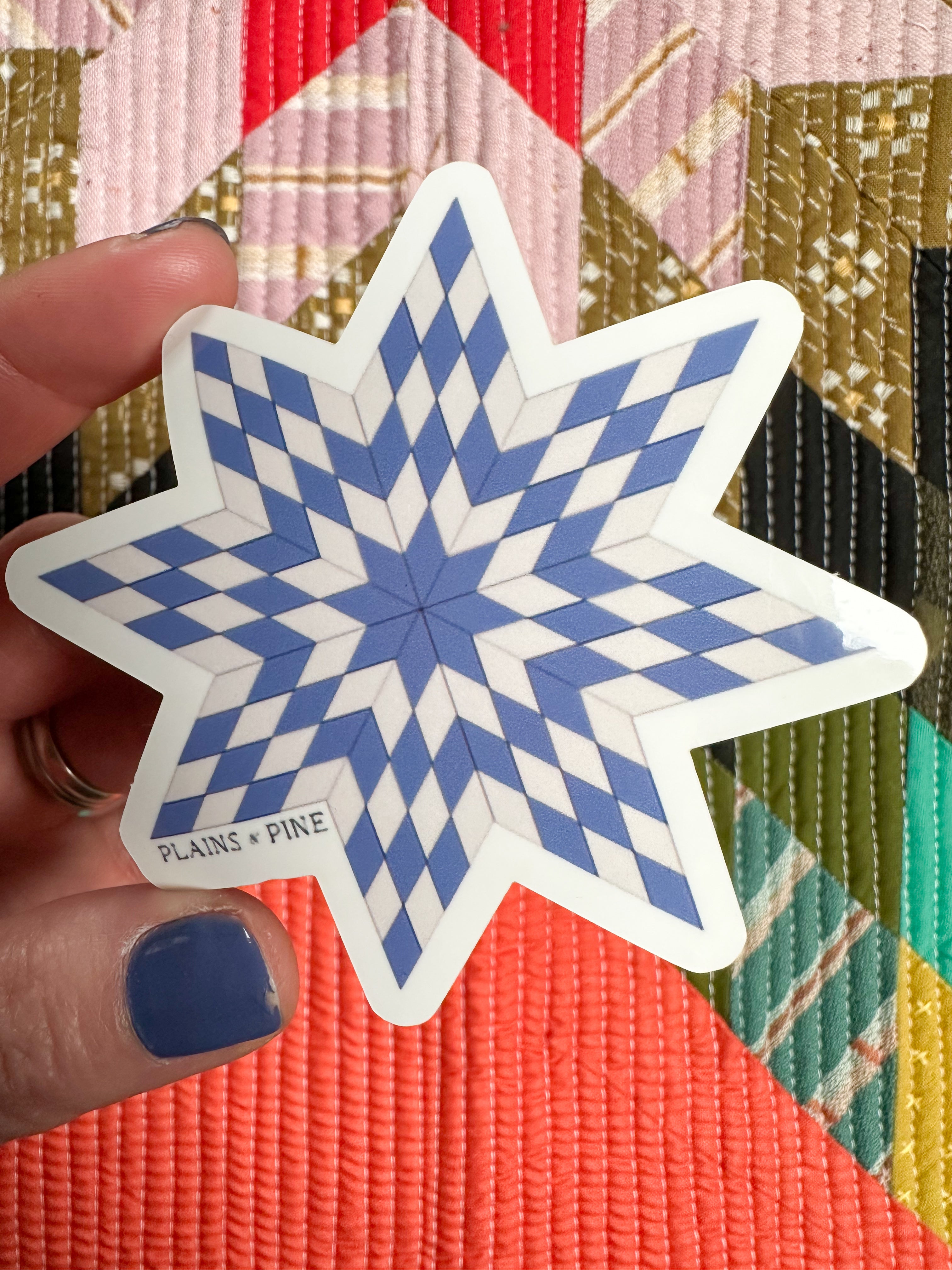 Blue & White Lone Star Sticker