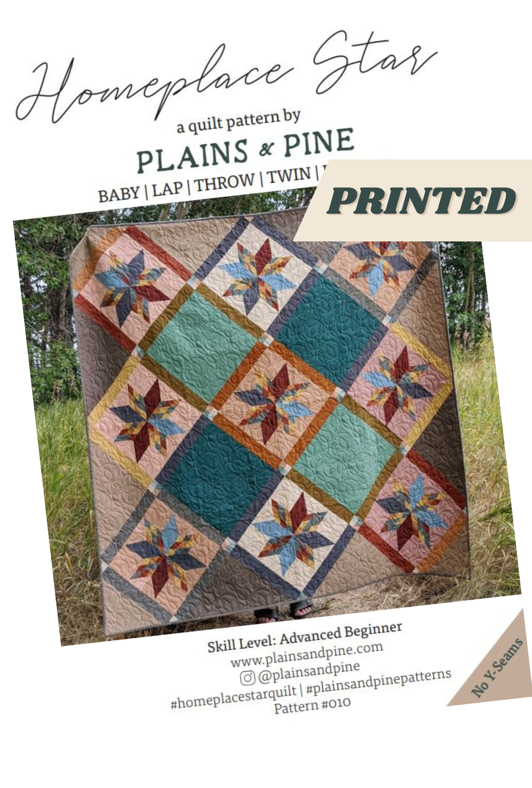 Homeplace Star Quilt Pattern - PRINTED