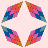 Four Patch Diamond Kit - Pattern & Fabric Included
