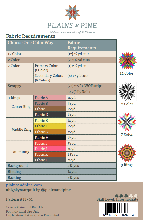 Big Sky Star Quilt Kit