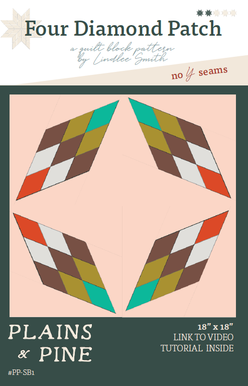 Four Patch Diamond Kit - Pattern & Fabric Included