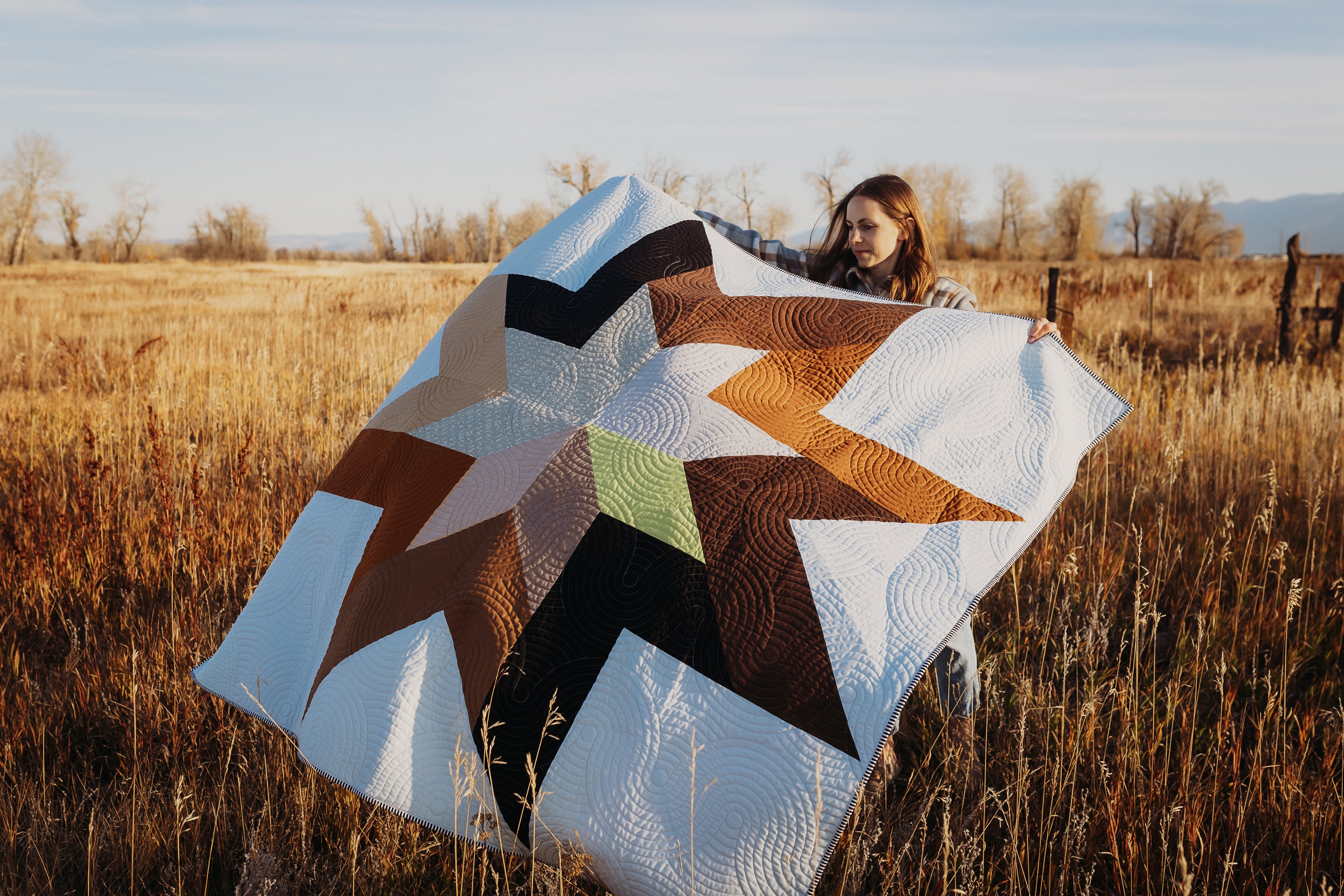 Trailing Star Quilt - (Large Throw)