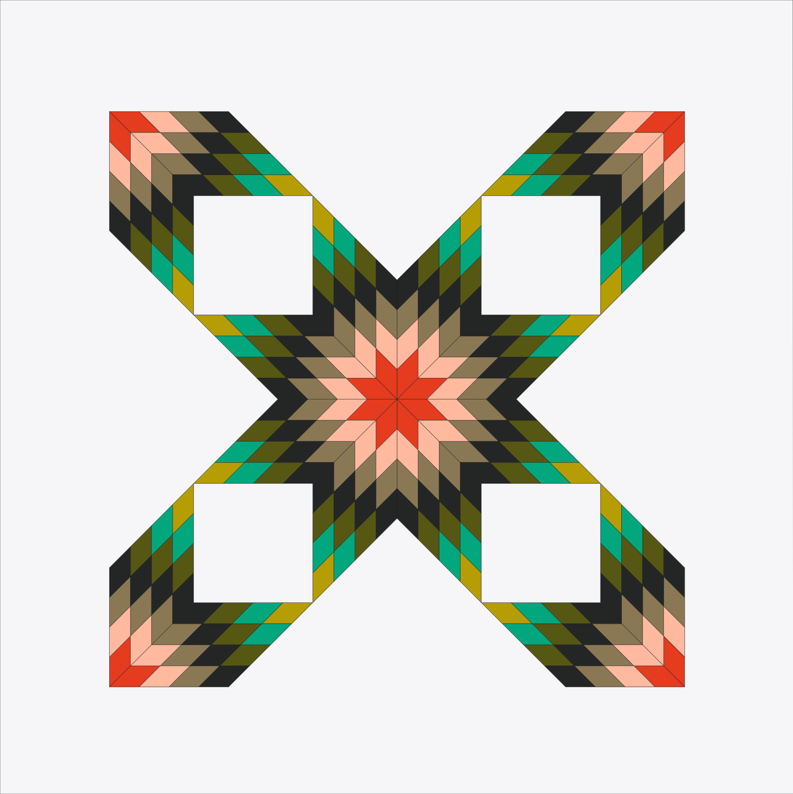 North Country Star Quilt Kit (Background Not Included)