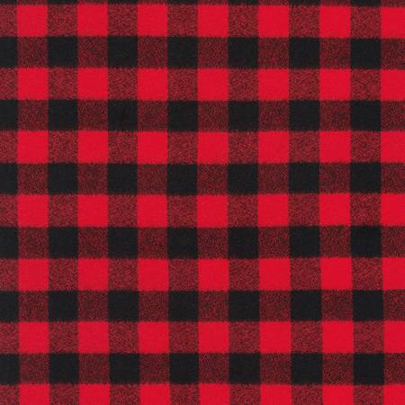 Red Mammoth Flannel Plaid Backing