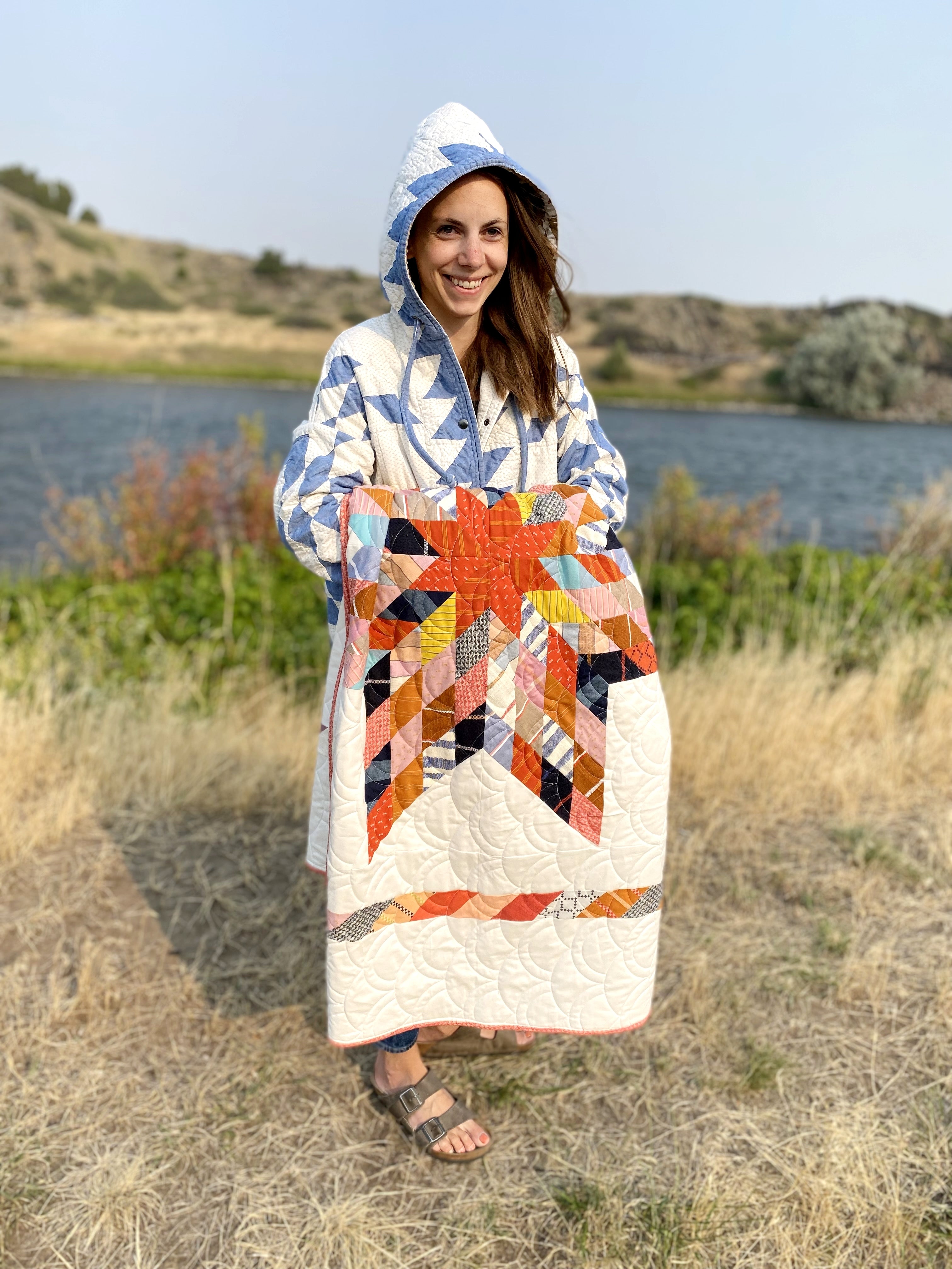 Patchwork Lone Star Quilt Pattern - PRINTED