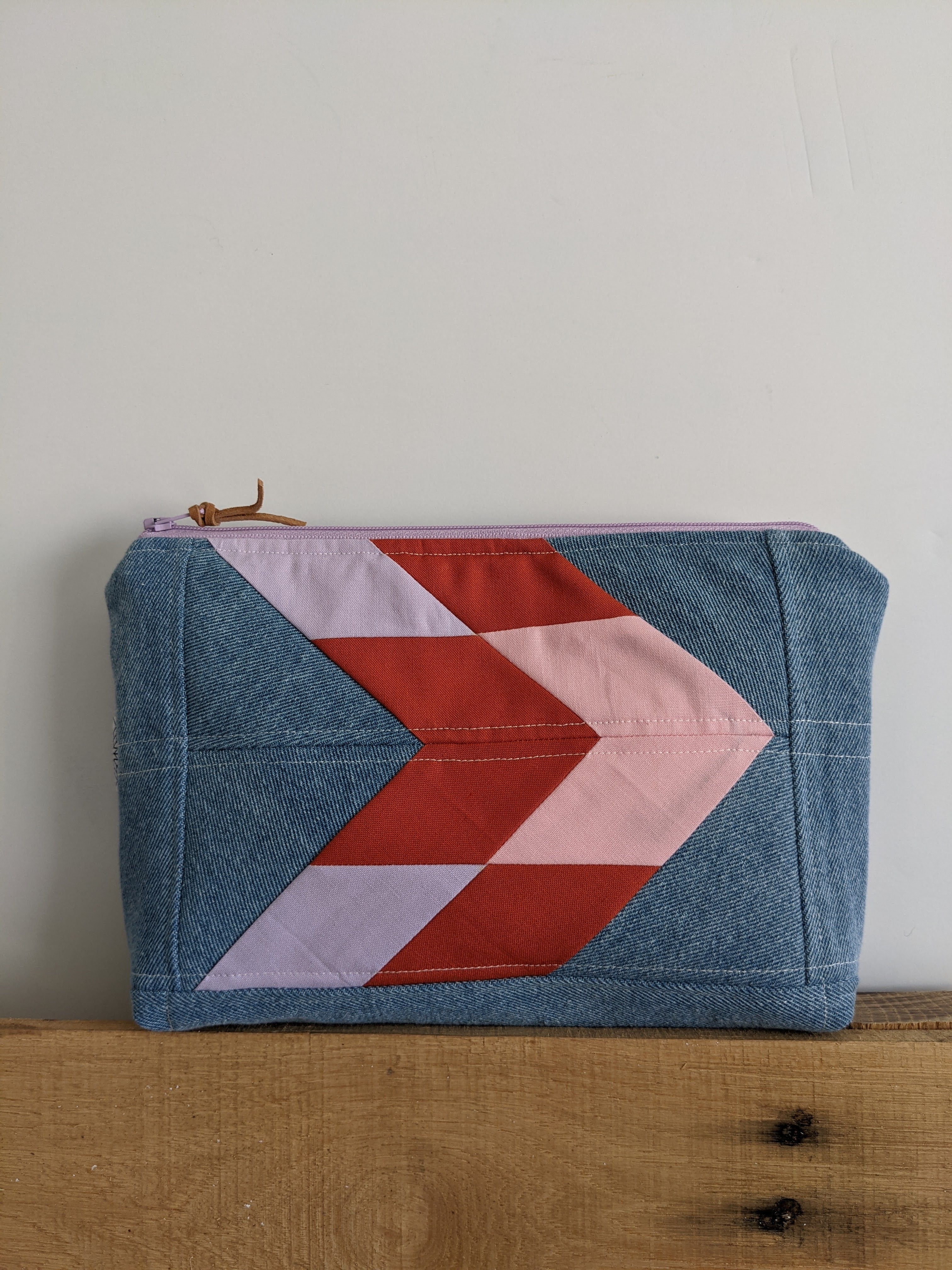 Quilted Patchwork Zip Pouch 026