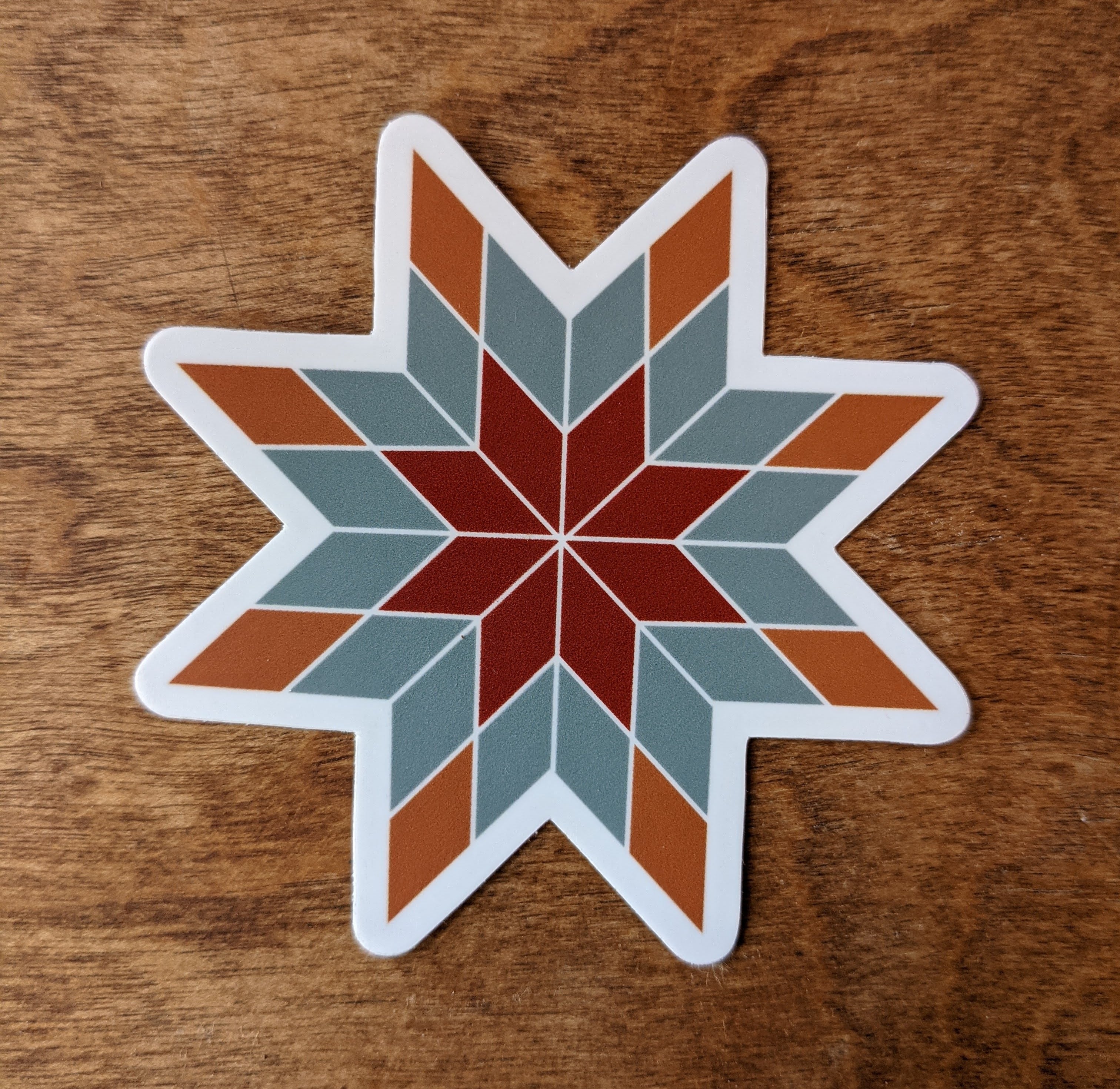 Lone Star Quilt Sticker - Multi Color
