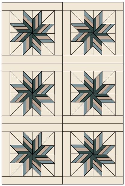 Commonwealth Star Quilt Pattern PDF: Star Week version