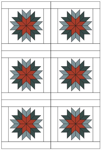 Homestead Star Quilt Pattern PDF: Star Week version
