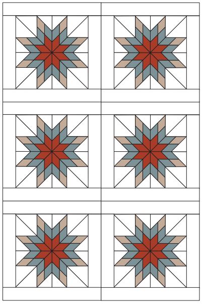 Not Alone Star Quilt Pattern PDF: Star Week version