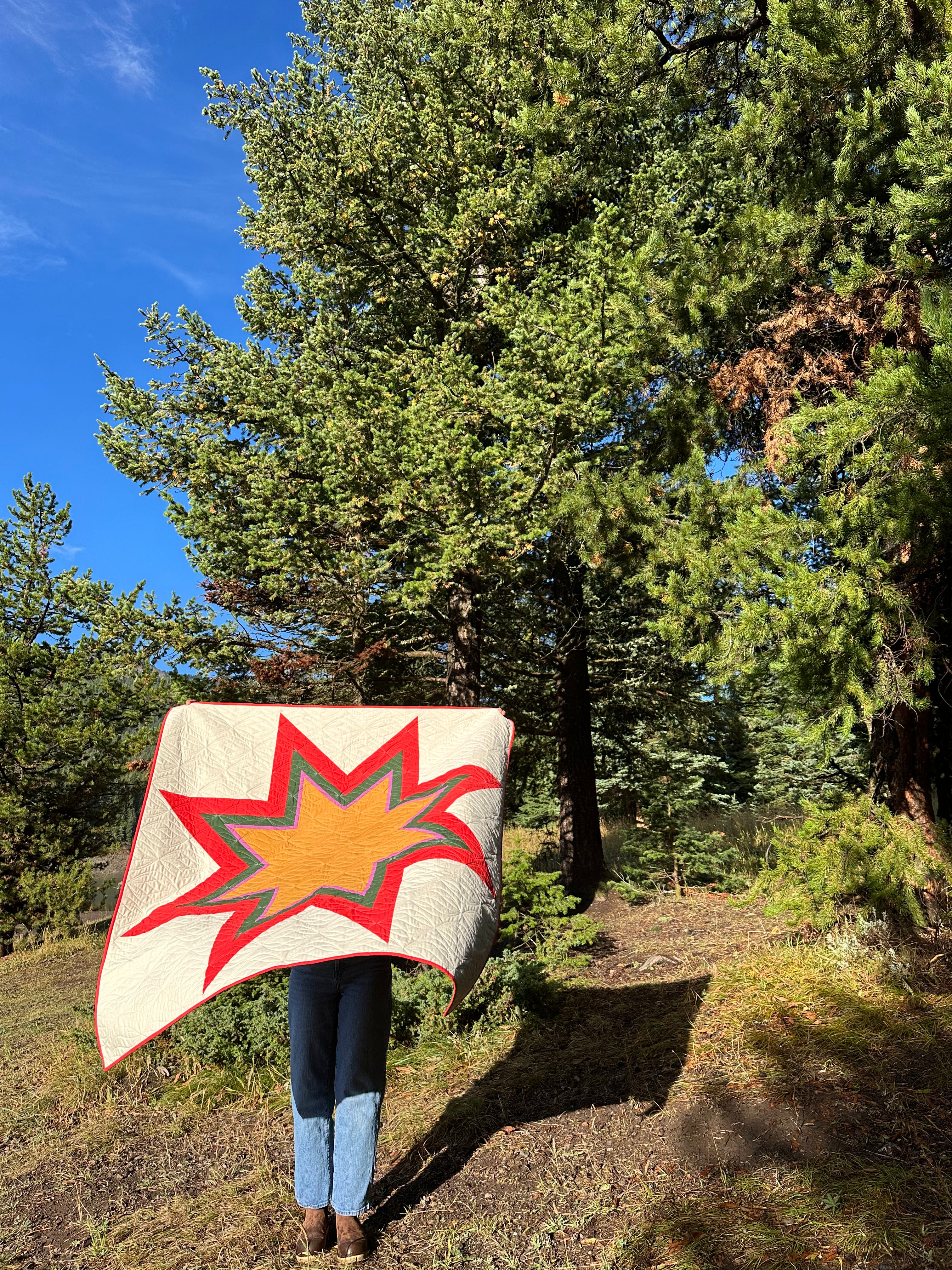 Throw Size Dog Star Quilt