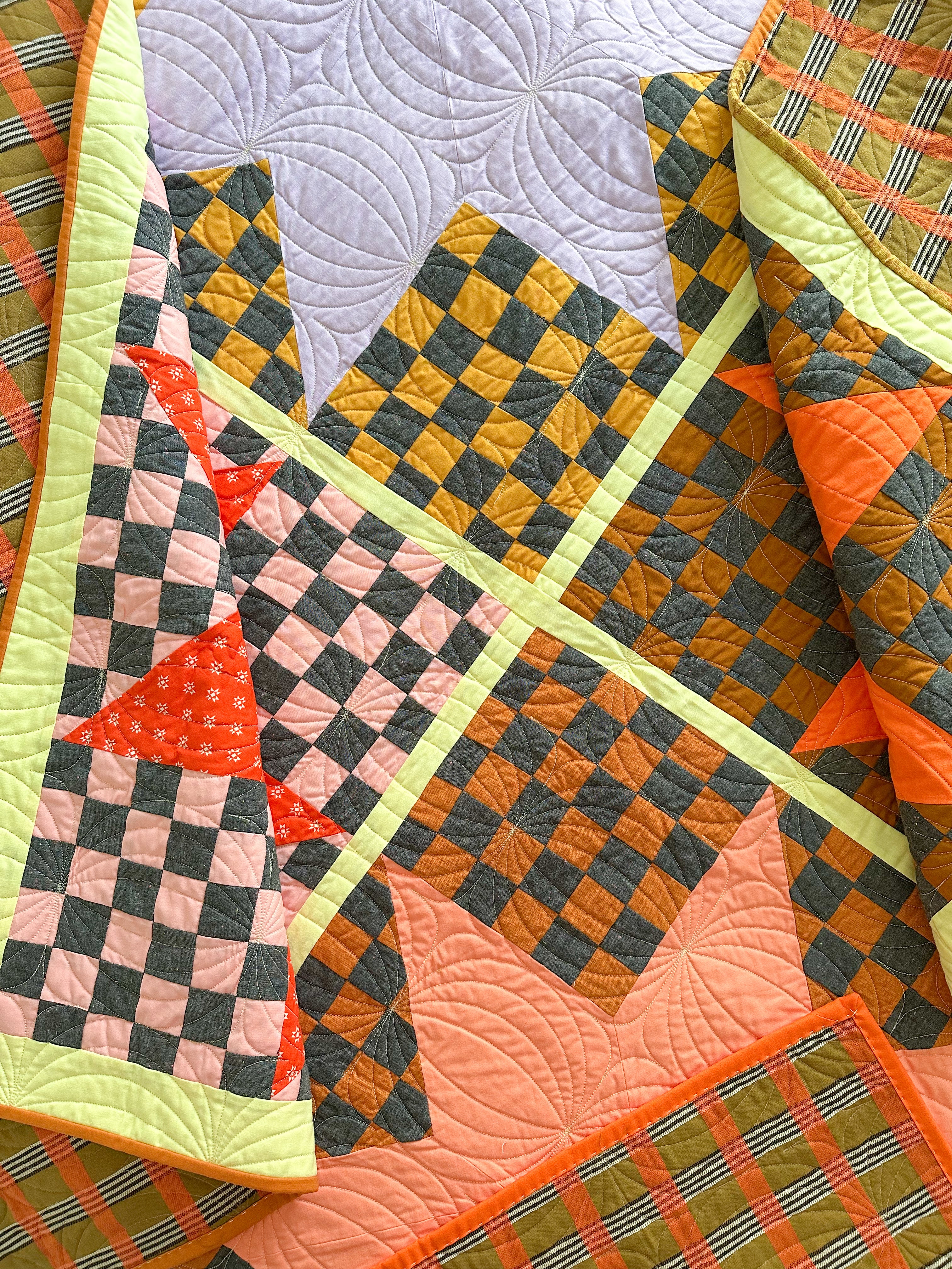 Y Not Star - Checkerboard background (Throw size)