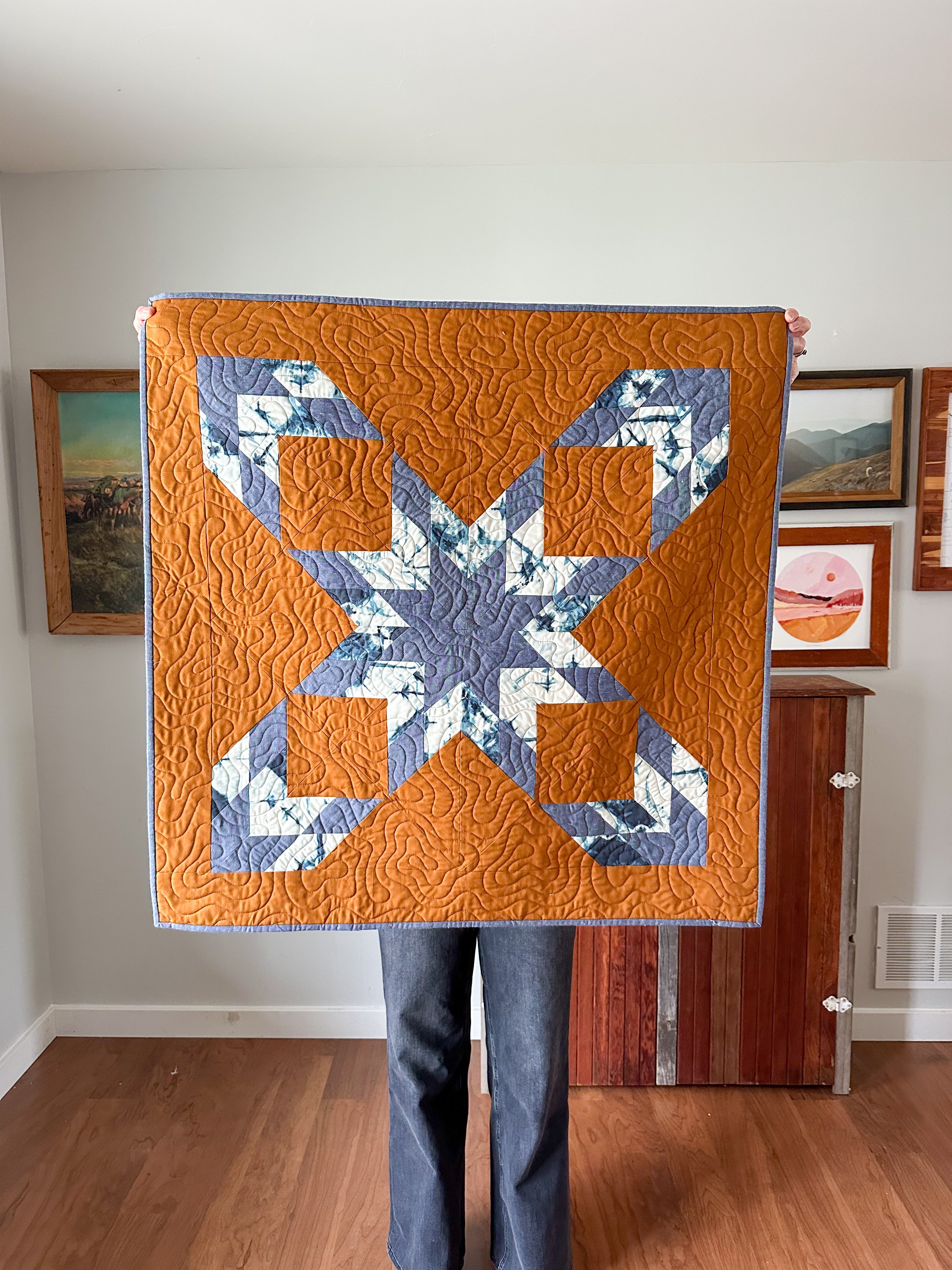 North Country Star - Blue and White Version (Baby size)