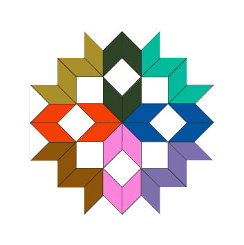 Rocky Star Quilt Kit - Multi-Color (Background Not Included)
