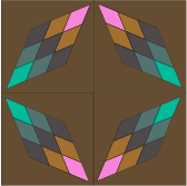 Four Patch Diamond Kit - Pattern & Fabric Included