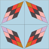 Four Patch Diamond Kit - Pattern & Fabric Included
