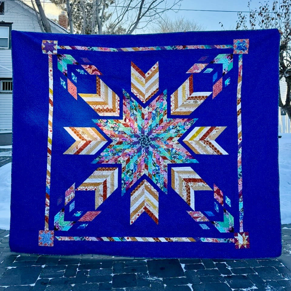 Great Plains Star Quilt Pattern - PDF quilt made by Kathryn
