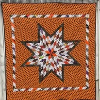Patchwork Lone Star Quilt Pattern - PDF quilt made by Dorothy