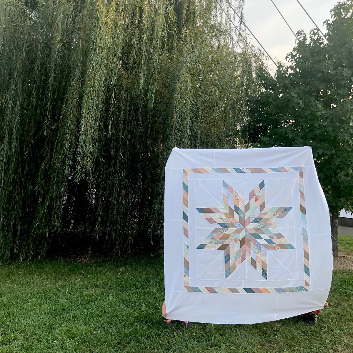Patchwork Lone Star Quilt Pattern - PDF quilt made by Jessica