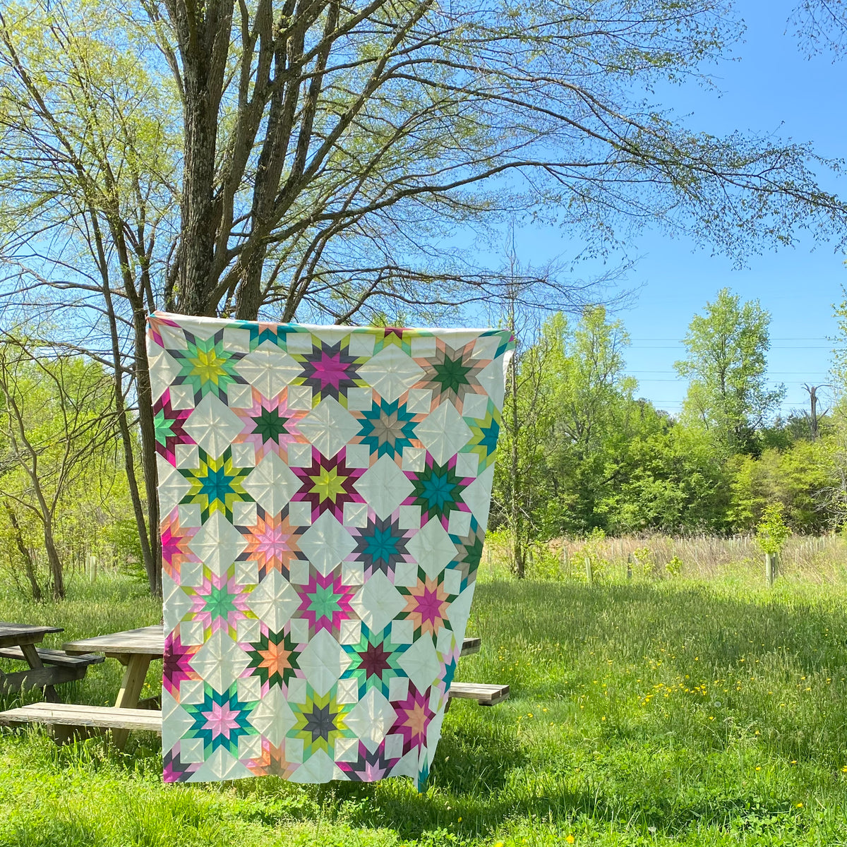 Not Alone Star Quilt Pattern - PDF quilt made by Maggie
