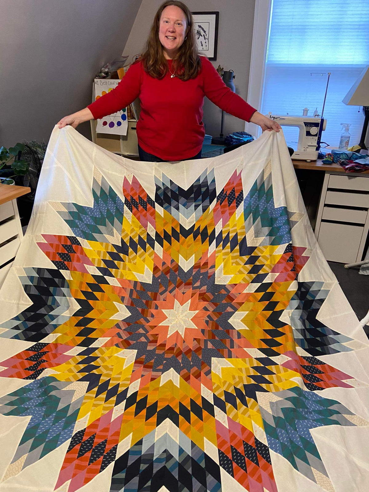 Big Sky Star Quilt Pattern - PDF quilt made by Beth