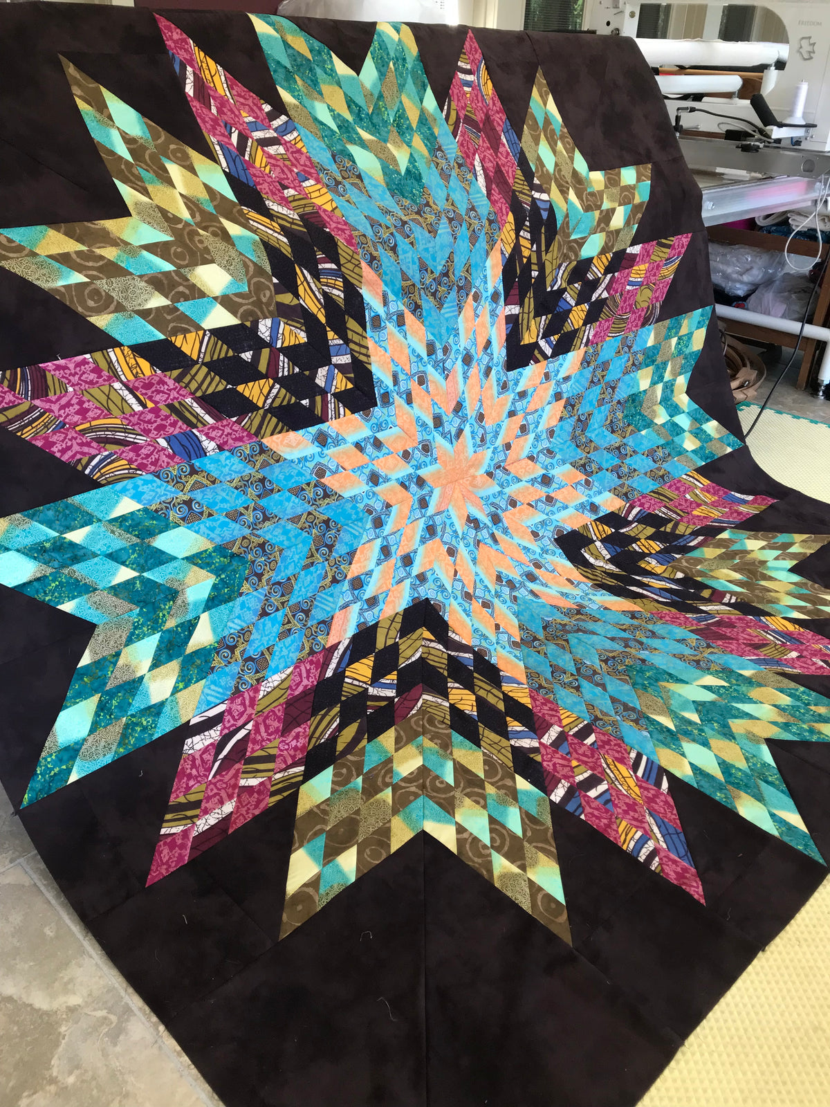 Big Sky Star Quilt Pattern - PDF quilt made by Marjorie