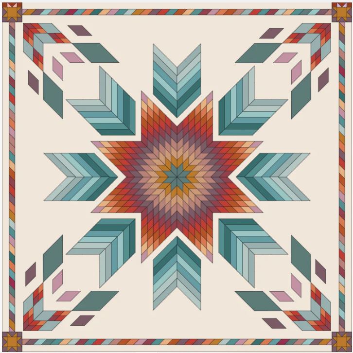 Great Plains Star Quilt Pattern - PDF