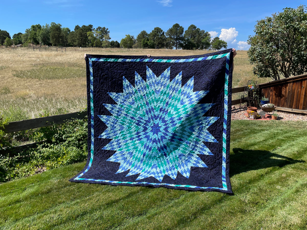 Big Sky Star Quilt Pattern - PDF quilt made by Dee