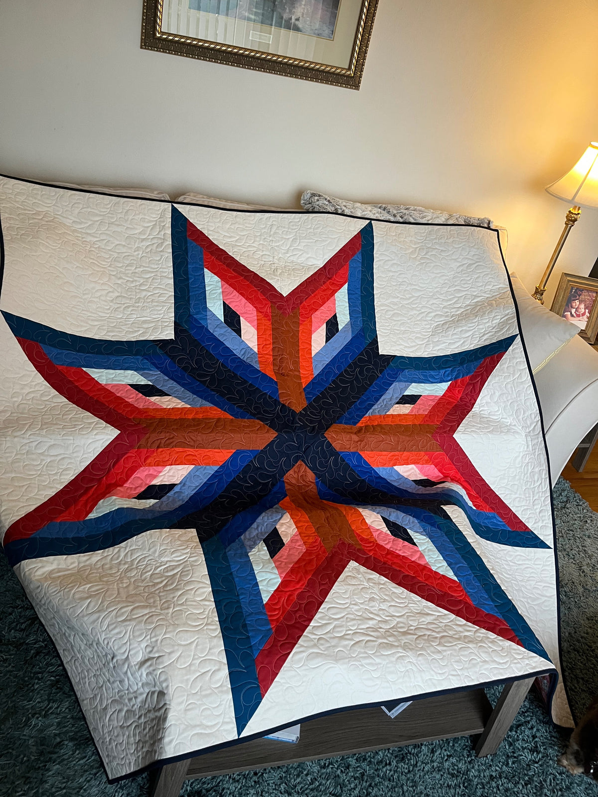 Cabin Star Quilt Pattern - PDF quilt made by Kelley