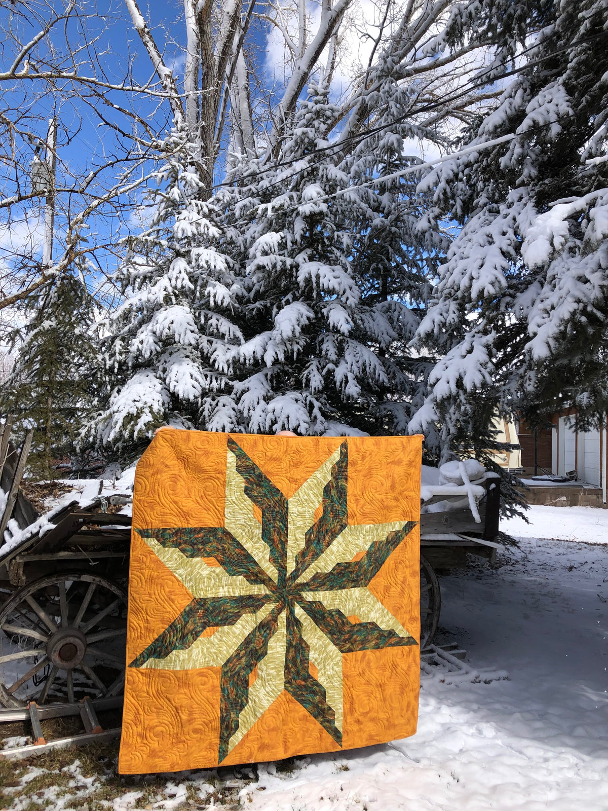 Cabin Star Quilt Pattern - PDF quilt made by Claudia