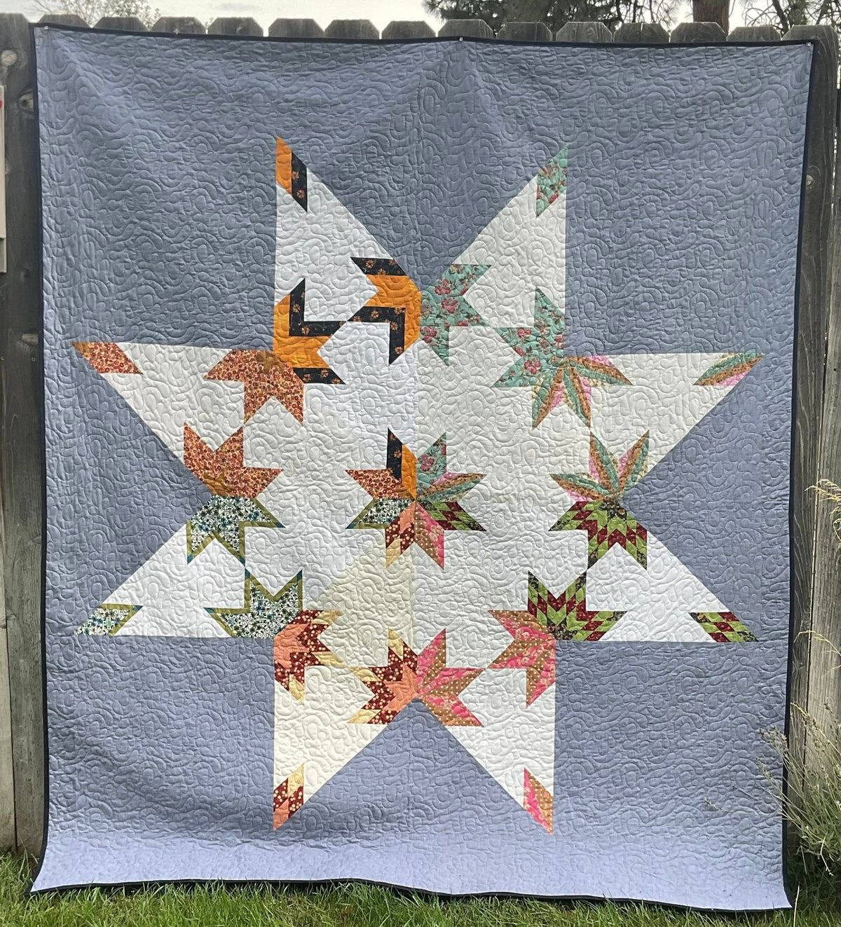 Combo Star Quilt Pattern - PDF quilt made by Dorothy