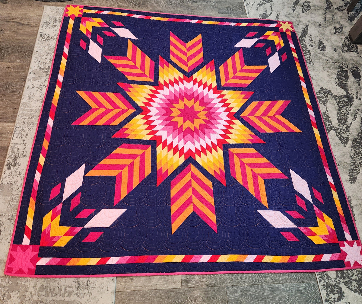 Great Plains Star Quilt Pattern - PDF quilt made by Nikki