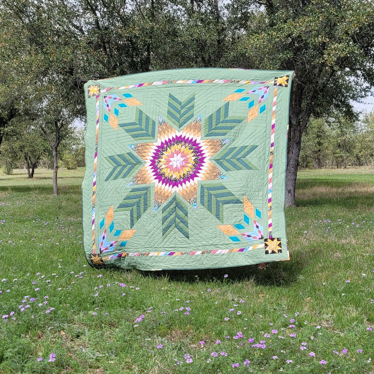 Great Plains Star Quilt Pattern - PDF quilt made by Paloma