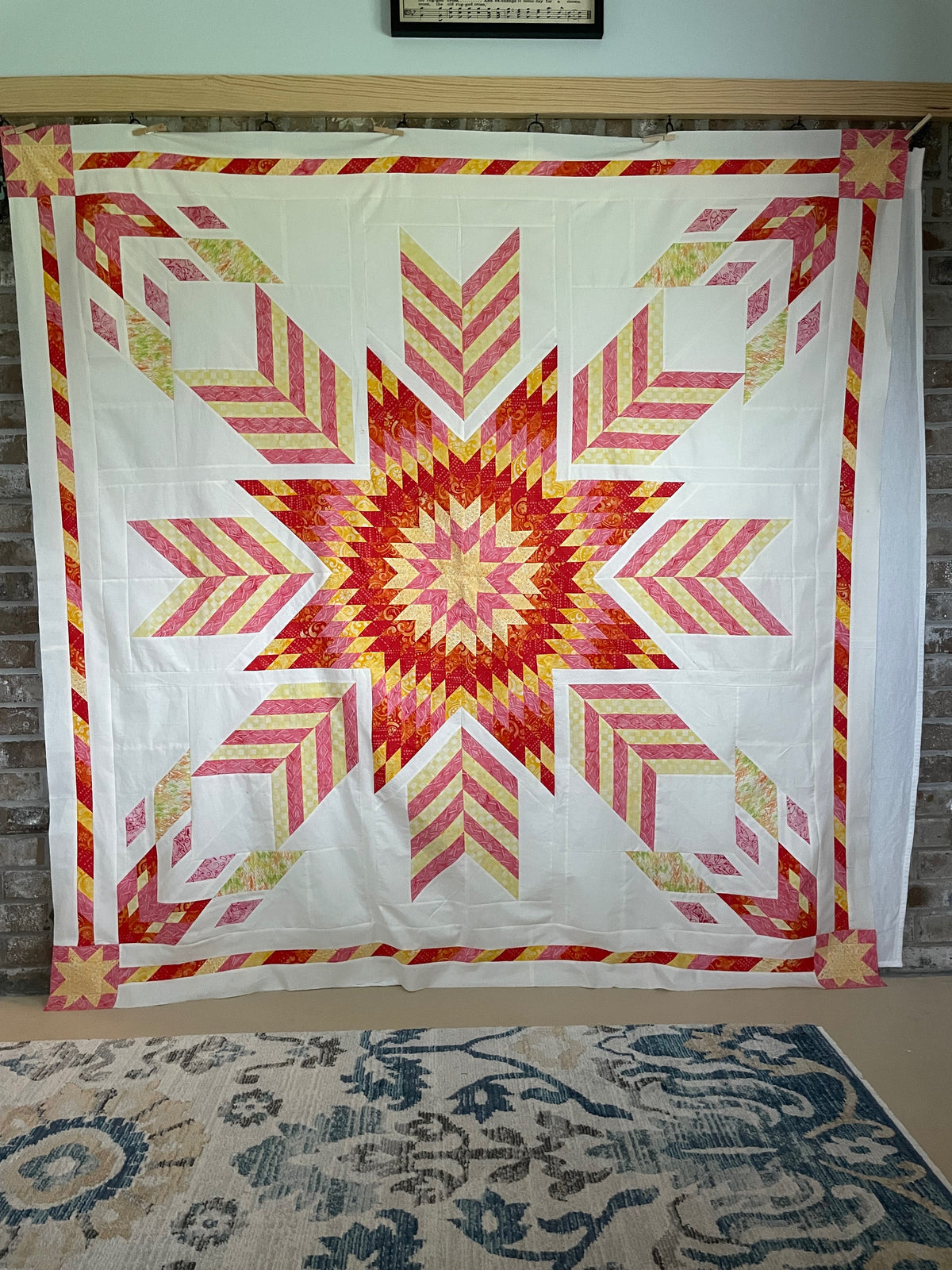 Great Plains Star Quilt Pattern - PDF quilt made by Sharon