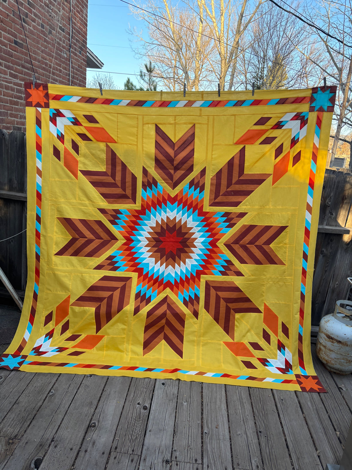 Great Plains Star Quilt Pattern - PDF quilt made by Claudia