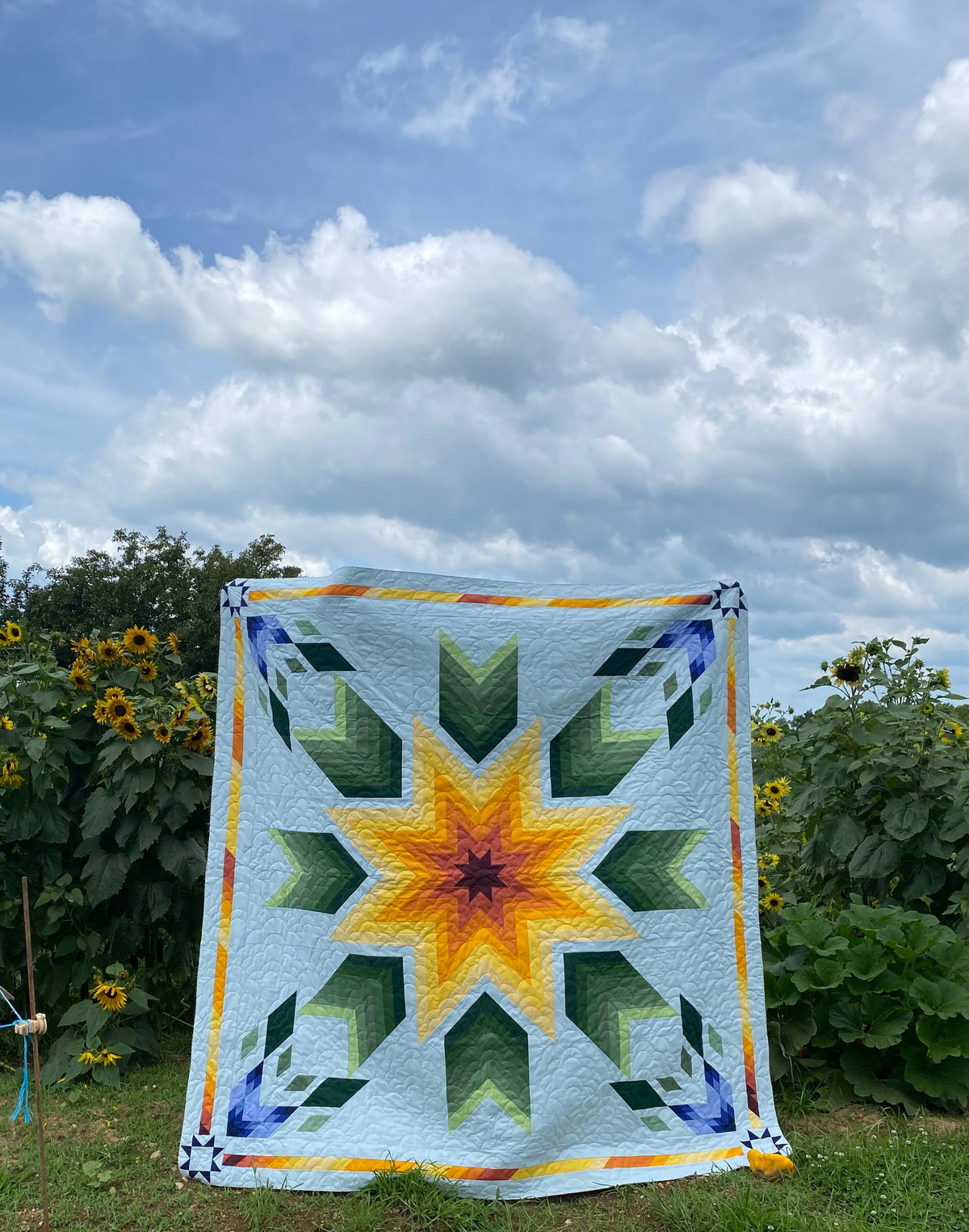 Great Plains Star Quilt Pattern - PDF quilt made by Angela