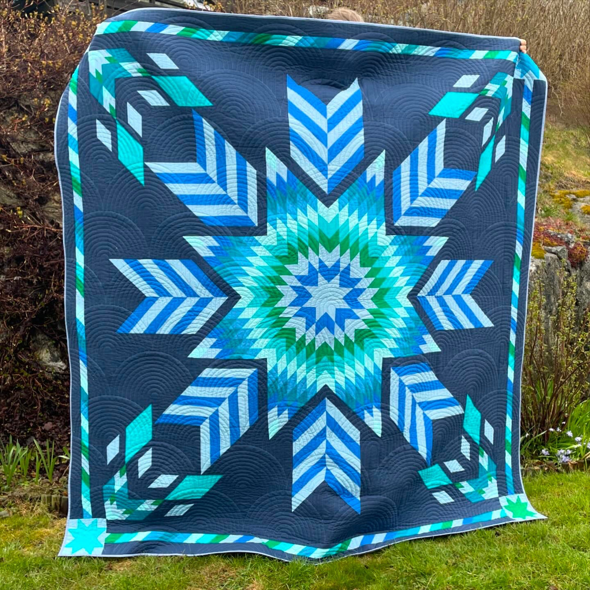 Great Plains Star Quilt Pattern - PDF quilt made by Emma