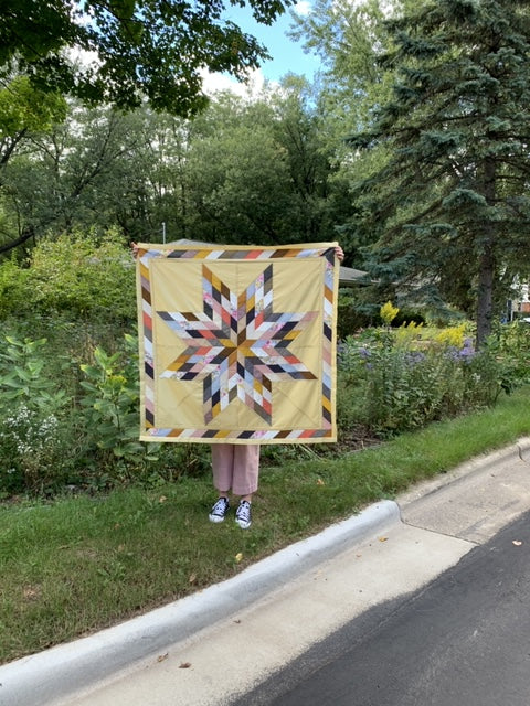 Patchwork Lone Star Quilt Pattern - PDF quilt made by Jennifer